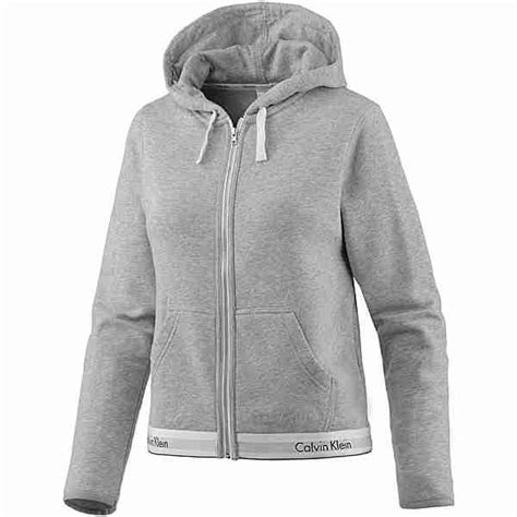 calvin klein sweatjacke damen grau